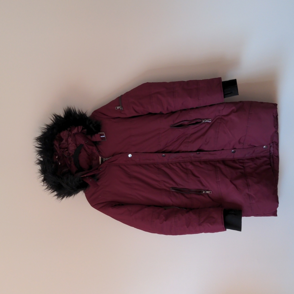 Burgundy winter coat